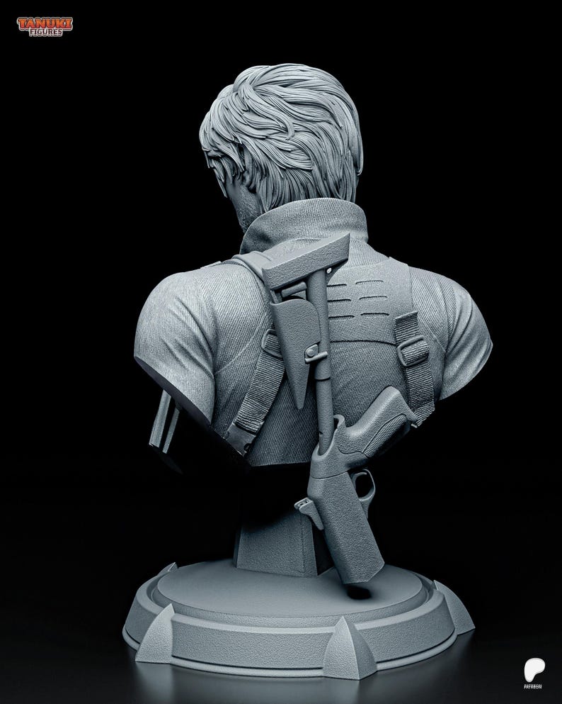 Leon S. Kennedy — Resident Evil | 1/8 1/6 Scale Resin Figure | Unpainted or Hand-Painted | 3D Printed Fan Art | Collector Gift image 3