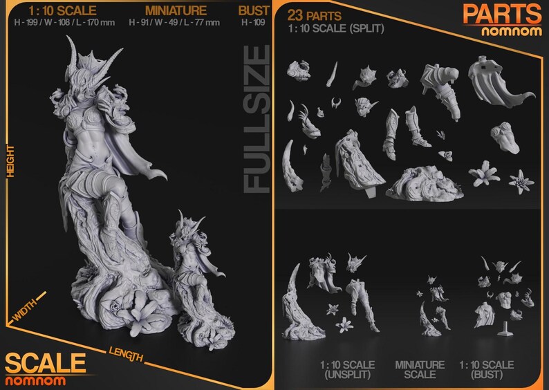 Ysera World of Warcraft Resin Figur - 3D Gedruckte Fan Art Statue 1/8 1/6 | Sammler Geschenk Bild 5