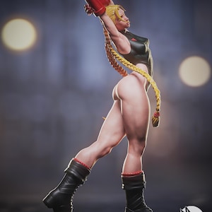 Cammy — Street Fighter | Figurka z żywicy w skali 1/8 1/6 | Niepomalowana lub malowana ręcznie | Grafika fanowska drukowana w 3D | Prezent dla kolekcjonera zdjęcie 2
