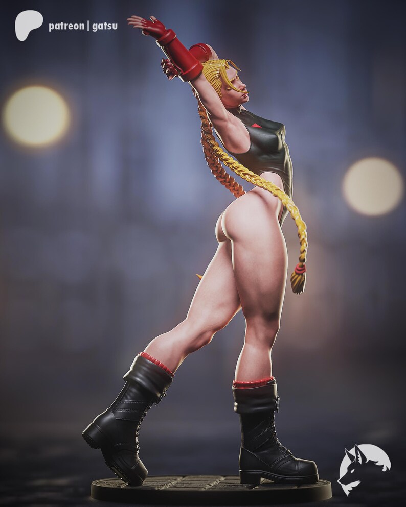 Cammy — Street Fighter | Figurka z żywicy w skali 1/8 1/6 | Niepomalowana lub malowana ręcznie | Grafika fanowska drukowana w 3D | Prezent dla kolekcjonera zdjęcie 2