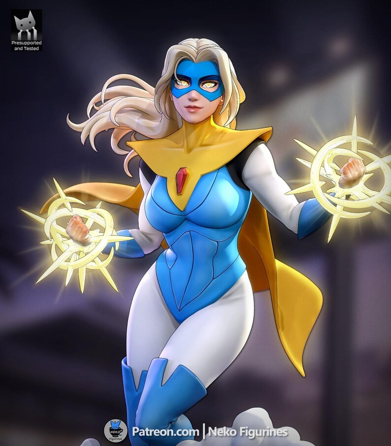 Dispatch Blonde Original Character Resin Figure – 1/8 1/6 Scale 3D Printed Fan Art Kit | Collector Gift image 3