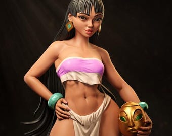 Chel — Road to el dorado | 1/8 1/6 Scale Resin Figure | Unpainted or Hand-Painted | 3D Printed Fan Art | Collector Gift