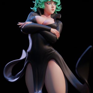 One Punch Man Tatsumaki Resin Figure – 1/8 1/6 Scale 3D Printed Fan Art Kit | Collector Gift image 6