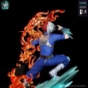 Shoto Todoroki My Hero Academia Resin Figure – 1/6 Scale 3D Printed Fan Art Statue | Collector Gift image 5