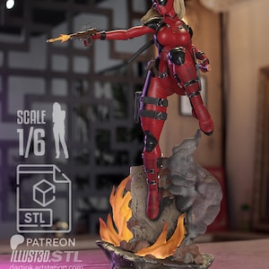 Deadpool — Marvel | 1/8 1/6 Scale Resin Figure | Unpainted or Hand-Painted | 3D Printed Fan Art | Collector Gift image 8