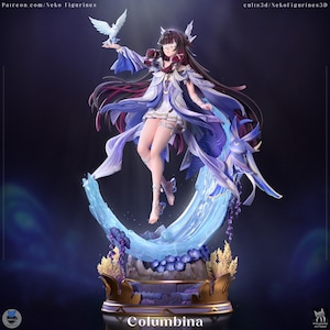 Columbina Genshin Impact Resin Figure, 1/8 1/6 Scale Resin Statue, Unpainted Garage Kit or Hand Painted, 3D Printed Collectible image 5