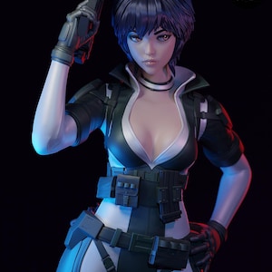 Ghost in the Shell Major Kusanagi Harz Figur - 1/8 1/6 Fan Art Statue | Sammler Geschenk Bild 6