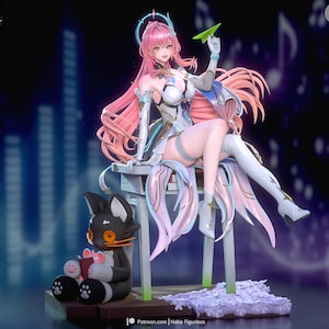 Aemeath — Wuthering Waves | 1/8 1/6 Scale Resin Figure | 3D Printed Fan Art | Unpainted Garage Kit | Collector Gift afbeelding 1