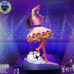 Ai Hoshino — Oshi no Ko | Figurine en résine à l'échelle 1/8 1/6 | Non peint ou peint à la main | Fan art imprimé en 3D | Cadeau de collection image 3
