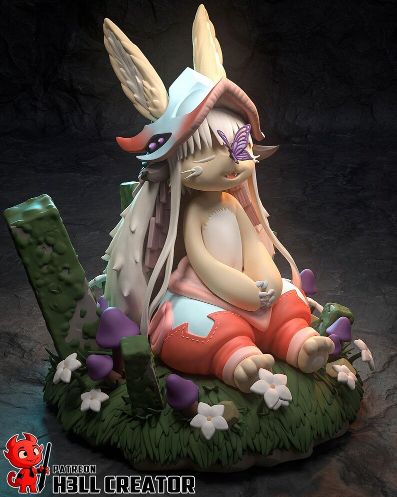 Nanachi — Gemaakt in de afgrond | Harsfiguur schaal 1/8 1/6 | Ongeverfd of handgeschilderd | 3D-geprinte fanart | Verzamelaarscadeau afbeelding 2