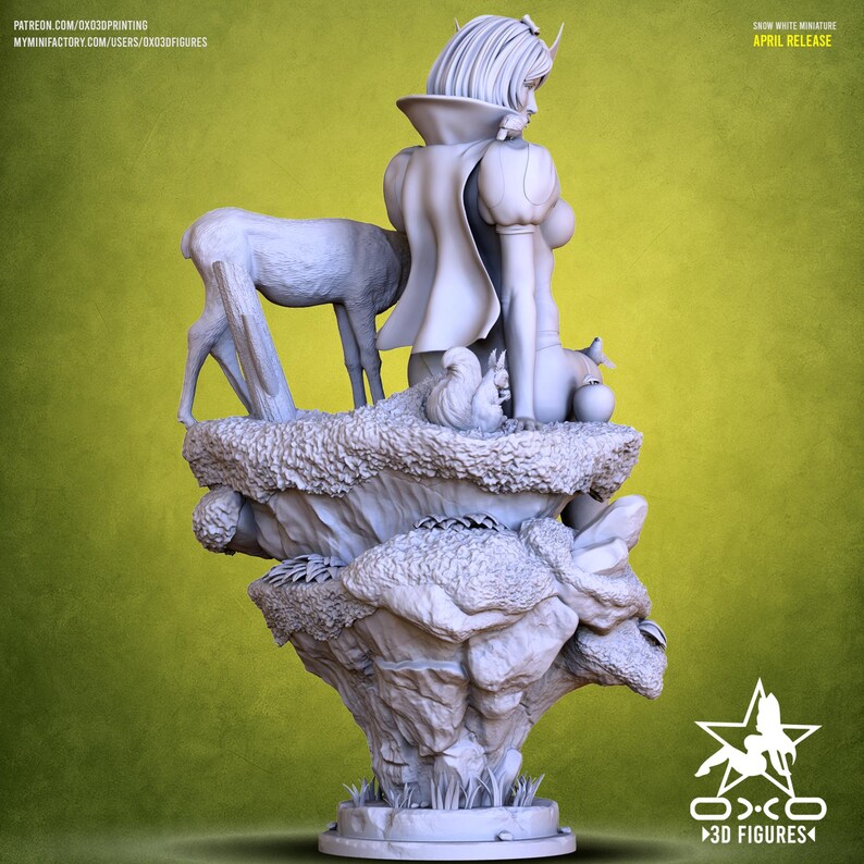 Snow White | 1/8 1/6 Scale Resin Figure | Unpainted or Hand-Painted | 3D Printed Fan Art | Collector Gift image 8