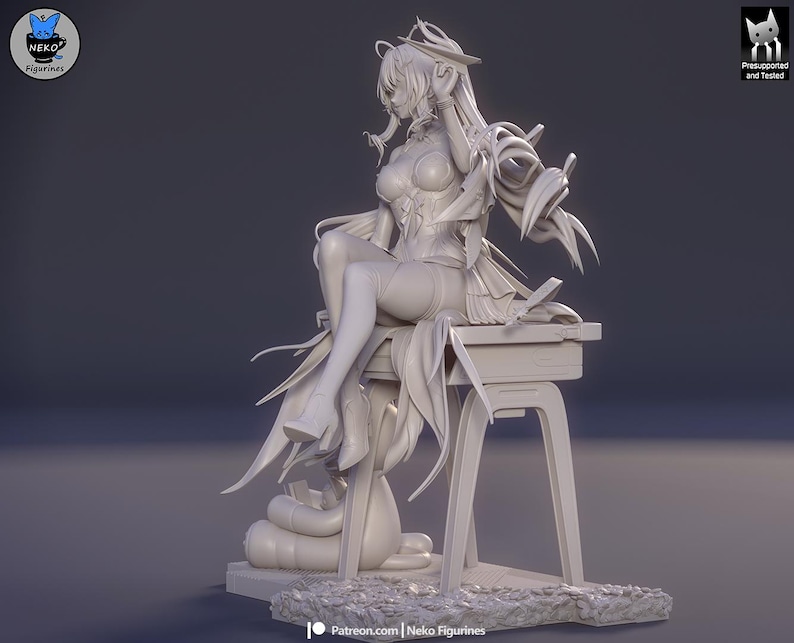 Aemeath — Wuthering Waves | 1/8 1/6 Scale Resin Figure | 3D Printed Fan Art | Unpainted Garage Kit | Collector Gift afbeelding 9