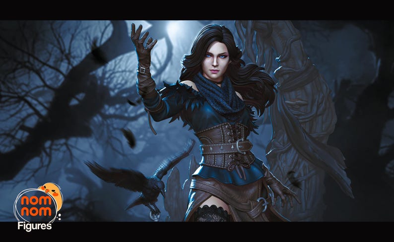 Yennefer — Witcher | 1/8 1/6 Scale Resin Figure | 3D Printed Fan Art | Unpainted Garage Kit | Collector Gift image 1