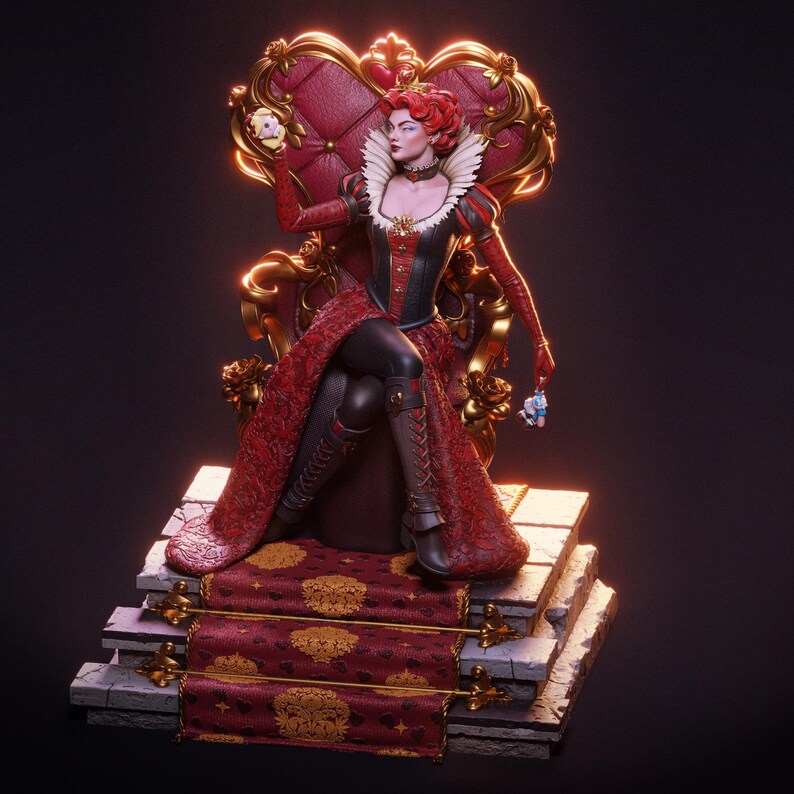 Queen of Hearts — Fantasy / Original | 1/8 1/6 Scale Resin Figure | Unpainted or Hand-Painted | 3D Printed Fan Art | Collector Gift 画像 7