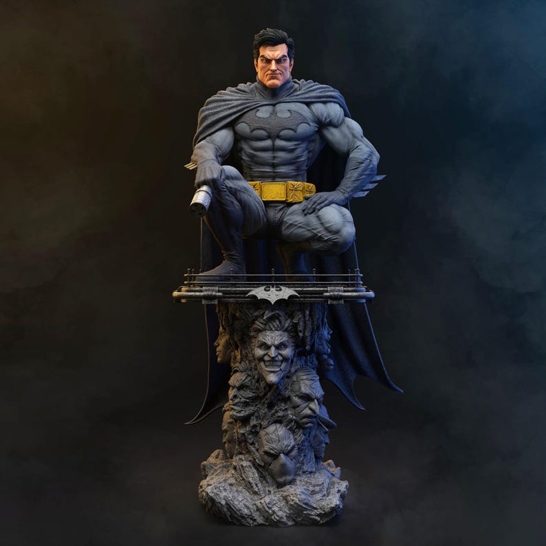Batman — DC Comics | 1/8 1/6 Scale Resin Figure | 3D Printed Fan Art | Unpainted Garage Kit | Collector Statue | Collector Gift image 10
