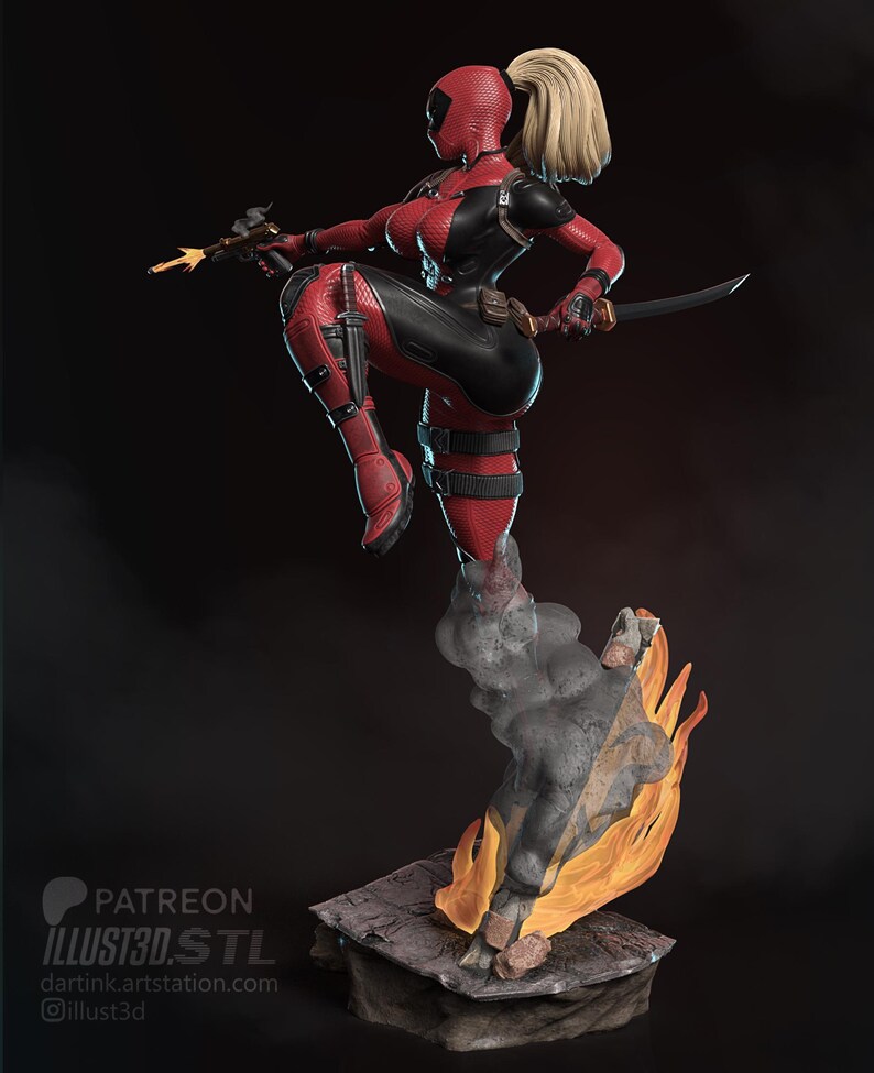 Deadpool — Marvel | 1/8 1/6 Scale Resin Figure | Unpainted or Hand-Painted | 3D Printed Fan Art | Collector Gift image 7