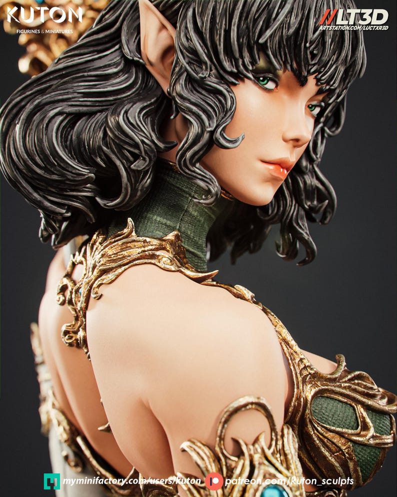 Luneth Sculpt | 1/8 1/6 Scale Resin Figure | Unpainted or Hand-Painted | 3D Printed Fan Art | Collector Gift immagine 4