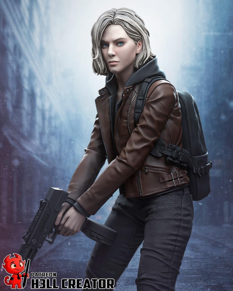 Figura de resina de Grace Ashcroft de Resident Evil – Escala 1/8 1/6 Estatua de fan art impresa en 3D / Regalo de coleccionista imagen 1