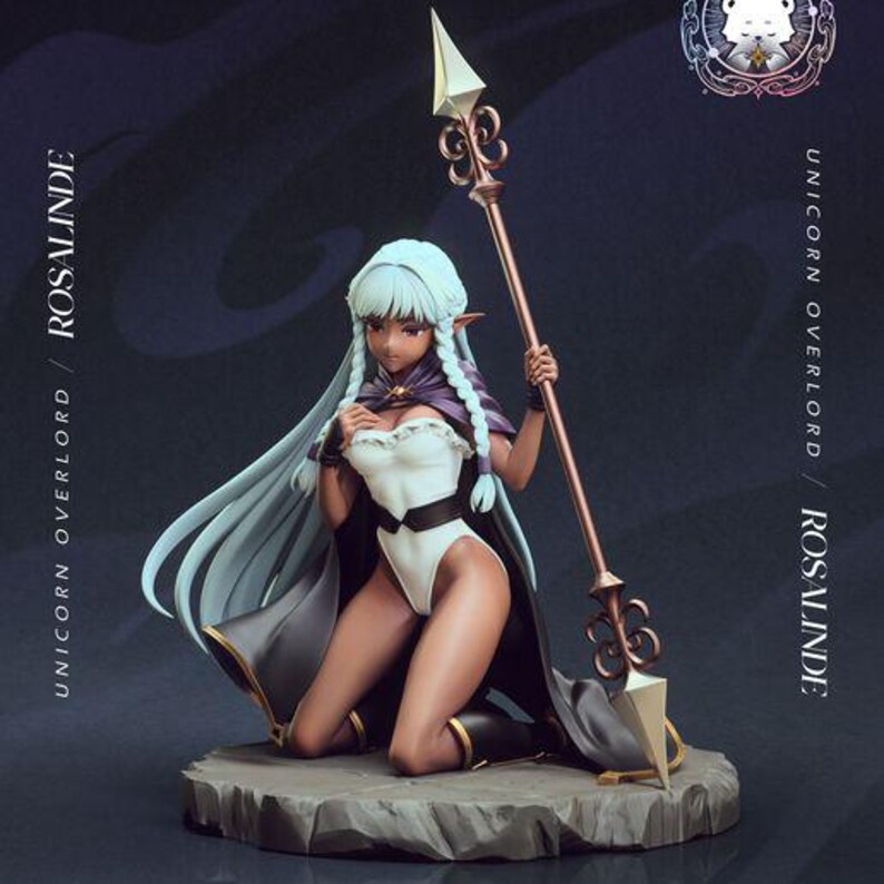 Rosalinde — Unicorn Overlord | 1/8 1/6 Scale Resin Figure | Unpainted or Hand-Painted | 3D Printed Fan Art | Collector Gift image 8