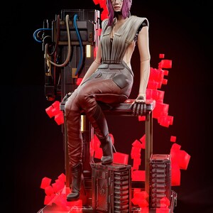 Songbird Cyberpunk | 1/8 1/6 Scale Resin Figure | Unpainted or Hand-Painted | 3D Printed Fan Art | Collector Gift image 7