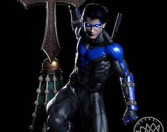 Nightwing — DC Comics | 1/8 1/6 Scale Resin Figure | Unpainted or Hand-Painted | 3D Printed Fan Art | Collector Gift