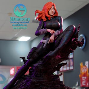 Black Widow — Marvel Comics | 1/8 1/6 Scale Resin Figure | 3D Printed Fan Art | Unpainted Garage Kit | Collector Statue | Collector Gift image 6