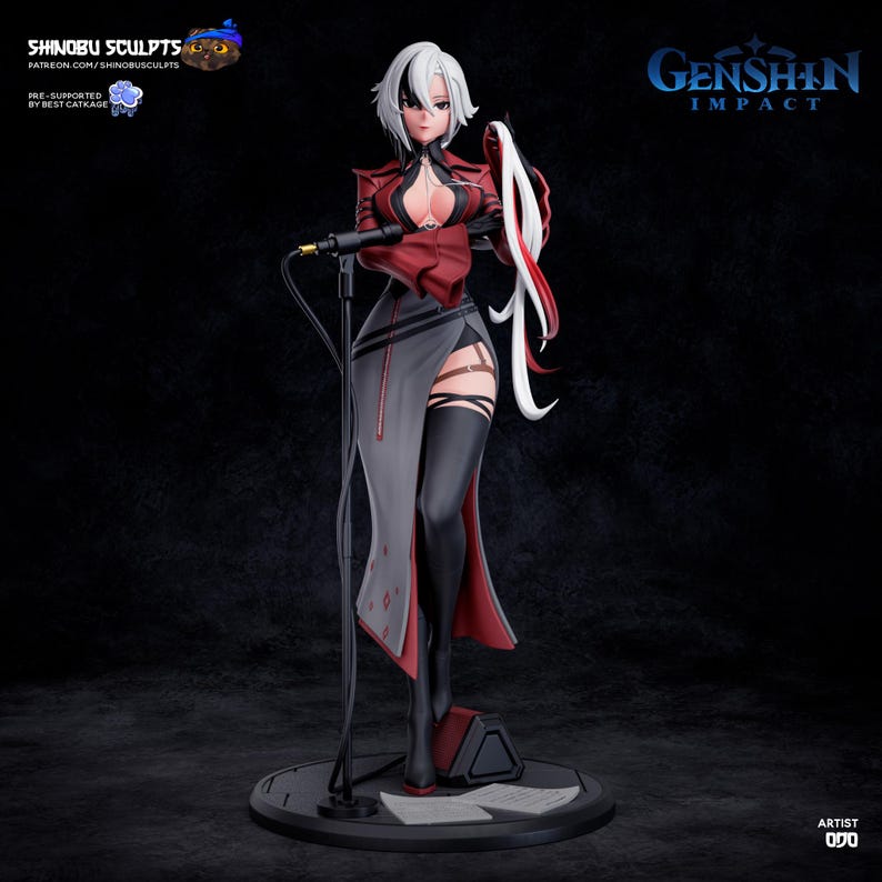 Arlequim — Genshin Impact | Figura em resina em escala 1/8 e 1/6 | Arte de fã impressa em 3D | Kit de garagem sem pintura | Estátua de colecionador | Presente para colecionadores imagem 2