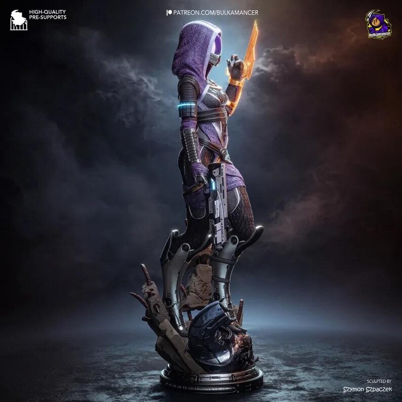Tali'Zorah Mass Effect Fan Art Resin Figure – 1/8 1/6 Scale Unpainted Statue | Collector Gift image 4