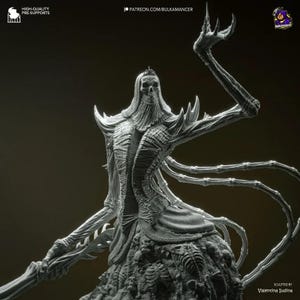 Figura de resina de Nashandra de Dark Souls (Arte de Fan) – Estatua impresa en 3D a escala 1/8 y 1/6 / Regalo de coleccionista imagen 6
