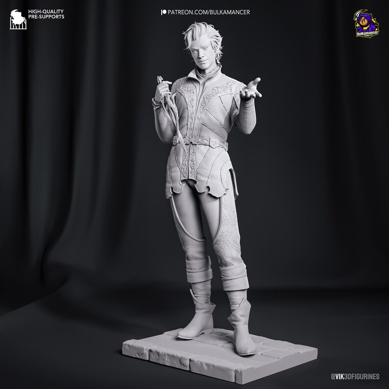 Astarion — Baldur's Gate 3 | 1/8 1/6 Scale Resin Figure | Unpainted or Hand-Painted | 3D Printed Fan Art | Collector Gift image 6