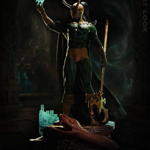 Loki — Marvel Comics | 1/8 1/6 Scale Resin Figure | 3D Printed Fan Art | Unpainted Garage Kit | Collector Statue | Collector Gift bild 3
