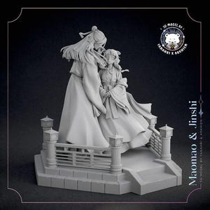 Maomao and Jinshi Diorama — The Apothecary Diaries | 1/8 1/6 Resin Figure | Unpainted or Hand-Painted | Fan Art | Collector Gift image 7