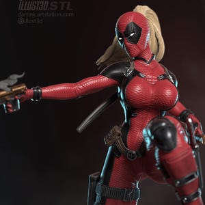 Deadpool — Marvel | 1/8 1/6 Scale Resin Figure | Unpainted or Hand-Painted | 3D Printed Fan Art | Collector Gift image 1