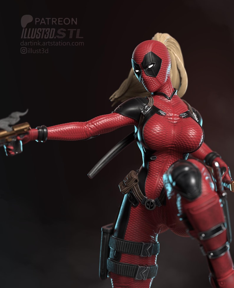Deadpool — Marvel | 1/8 1/6 Scale Resin Figure | Unpainted or Hand-Painted | 3D Printed Fan Art | Collector Gift image 1