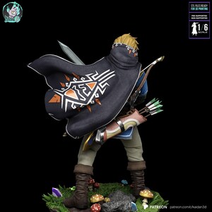 Link — The Legend of Zelda | Figura em resina em escala 1/8 ou 1/6 | Sem pintura ou pintada à mão | Arte de fã impressa em 3D | Presente para colecionadores imagem 2