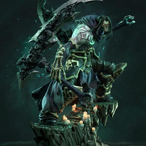 Death — Darksiders II | 1/8 1/6 Scale Resin Figure | 3D Printed Fan Art | Unpainted Garage Kit | Collector Statue | Collector Gift image 4