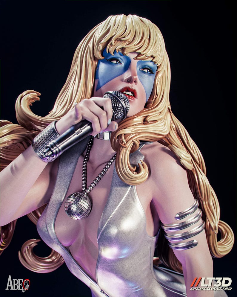 Dazzler Resin Figure – 1/8 1/6 Scale 3D Printed Fan Art Statue | Collector Gift image 10