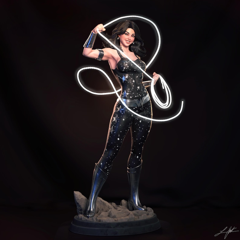 Donna Troy DC Comics Resin Figure – 1/8 1/6 Scale 3D Printed Fan Art Kit | Collector Gift image 1