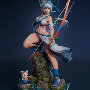 Mina Majikina Samurai Shodown Harz Figur - 1/8 1/6 3D Gedrucktes Fan Art Kit | Sammler Geschenk Bild 2