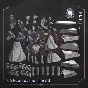 Maomao and Jinshi Diorama — The Apothecary Diaries | 1/8 1/6 Resin Figure | Unpainted or Hand-Painted | Fan Art | Collector Gift image 10