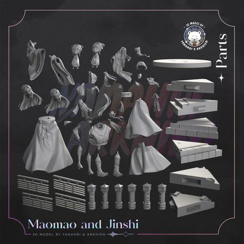 Maomao and Jinshi Diorama — The Apothecary Diaries | 1/8 1/6 Resin Figure | Unpainted or Hand-Painted | Fan Art | Collector Gift image 10