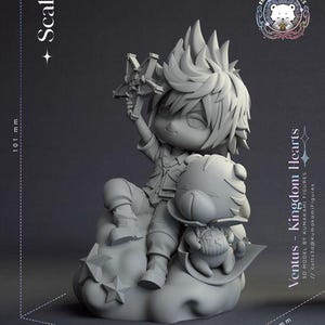 Kingdom Hearts Bundle — Kingdom Hearts | 1/8 1/6 Scale Resin Figure | Unpainted or Hand-Painted | 3D Printed Fan Art | Collector Gift image 4