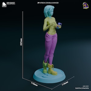 Jinx — Arcane / League of Legends | 1/8 1/6 Scale Resin Figure | Unpainted or Hand-Painted | 3D Printed Fan Art | Collector Gift image 1