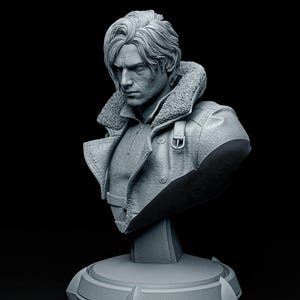 Leon S. Kennedy — Resident Evil | 1/8 1/6 Scale Resin Figure | Unpainted or Hand-Painted | 3D Printed Fan Art | Collector Gift image 6