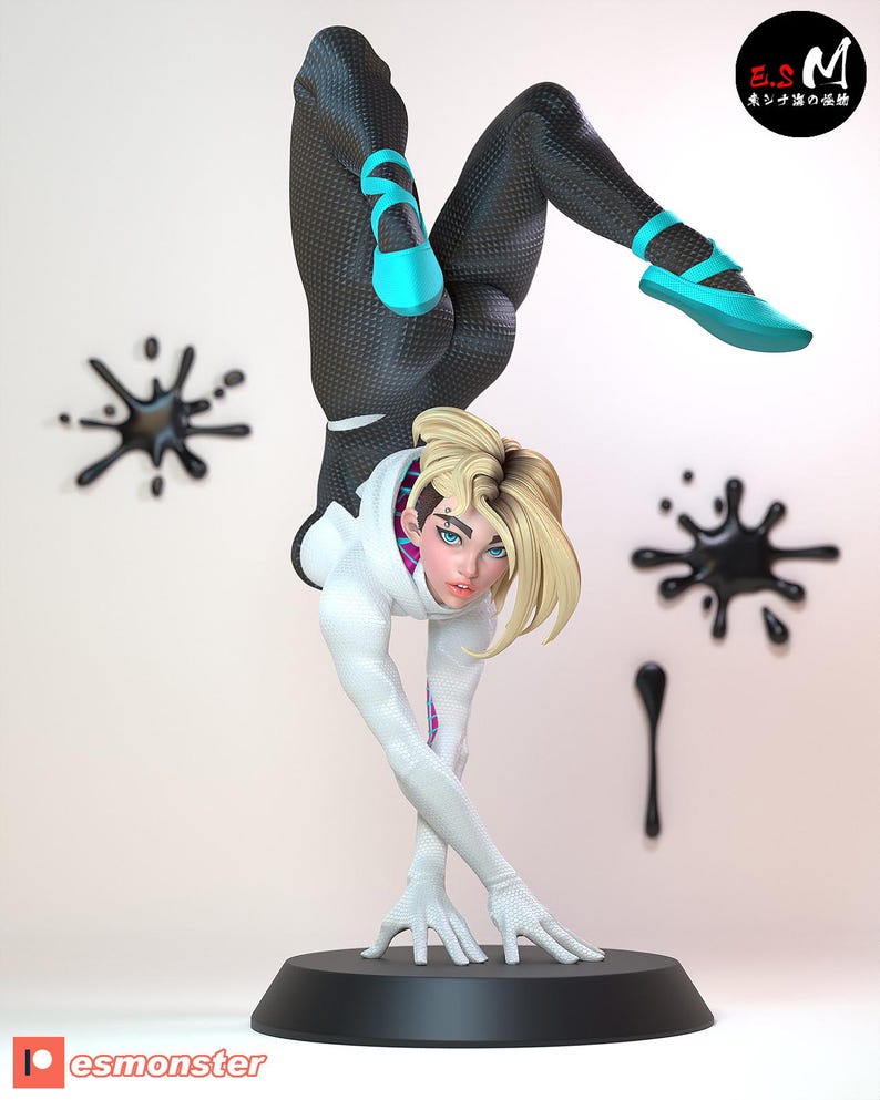 Spider Gwen — Marvel | 1/8 1/6 Scale Resin Figure | Unpainted or Hand-Painted | 3D Printed Fan Art | Collector Gift image 2