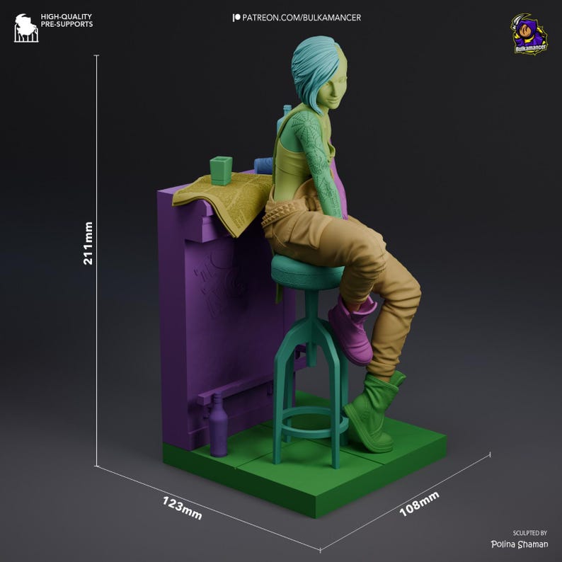 Judy Alvarez Cyberpunk 2077 Resin Figure – 1/8 1/6 Scale 3D Printed Fan Art Statue | Collector Gift image 9