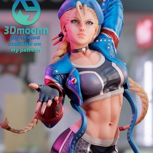 Cammy Street Fighter Resin Figure – 1/8 1/6 Scale 3D Printed Fan Art Statue | Collector Gift image 1