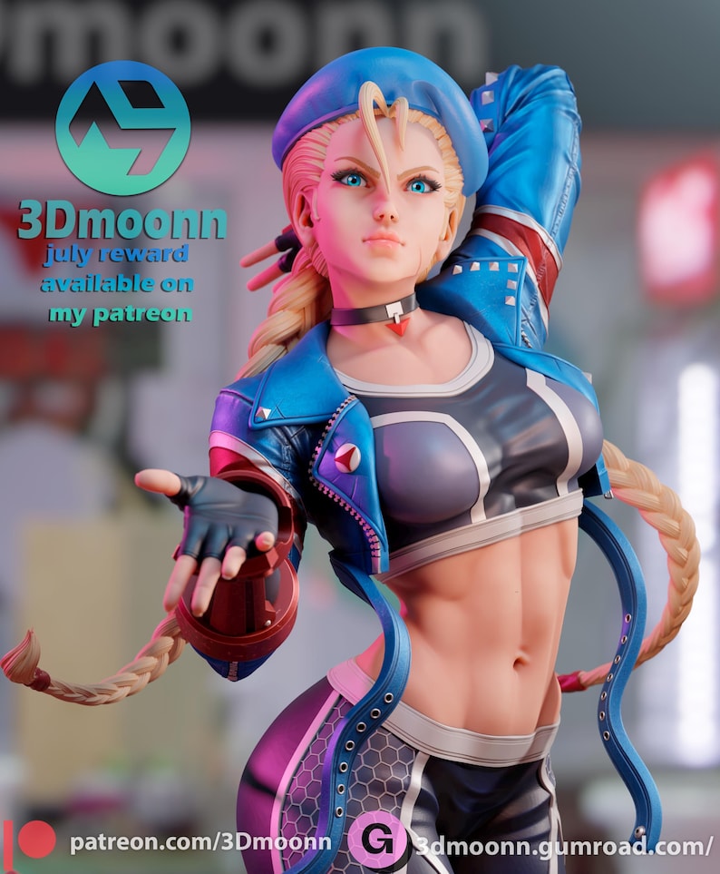 Cammy Street Fighter Resin Figure – 1/8 1/6 Scale 3D Printed Fan Art Statue | Collector Gift image 1