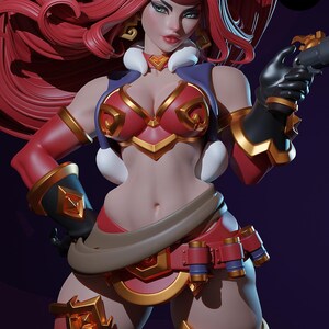 Red Monika Battle Chasers Resin Figure – 1/8 1/6 Scale Fan Art Statue | Collector Gift image 2