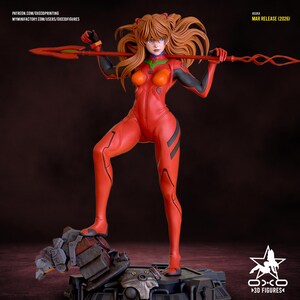 Asuka Langley — Neon Genesis Evangelion | 1/8 1/6 Scale Resin Figure | Unpainted or Hand-Painted | 3D Printed Fan Art | Collector Gift image 5
